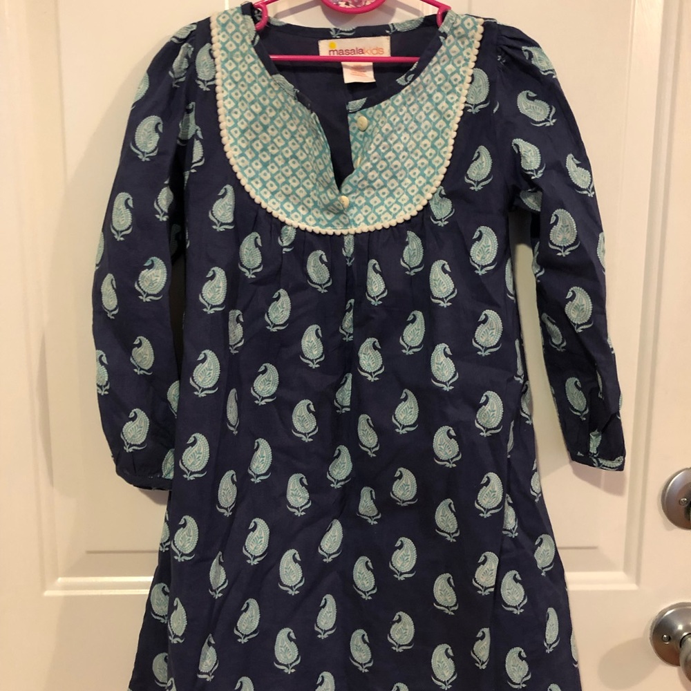 Blue cotton dress